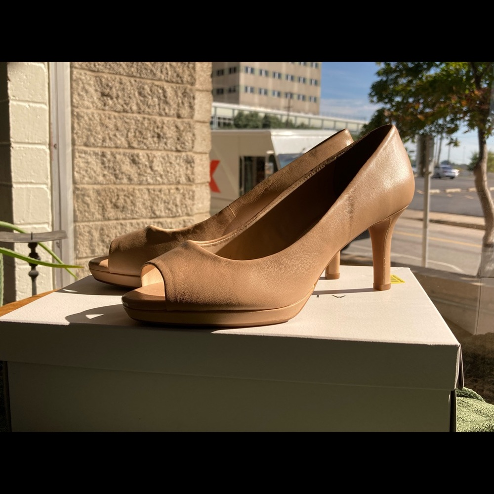 Alex Marie nude peep toe mids